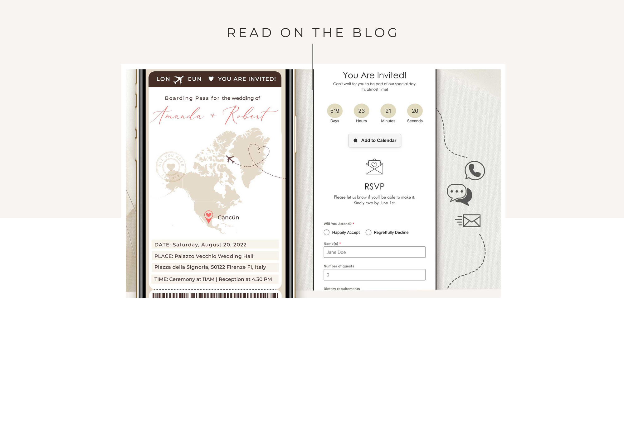 Destination Wedding Website