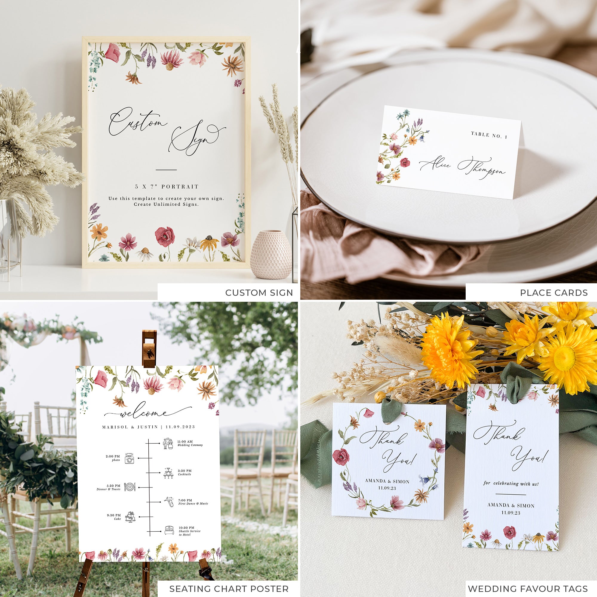 APRIL Wedding Stationery Templates Bundle
