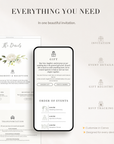 FLORA Rustic Online Digital Wedding Invitation with RSVP