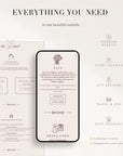 Old Money Wedding Website Template for Canva with RSVP