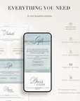 Beach Themed Canva Wedding Website Template with Online RSVP
