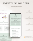 CLOE Wildflowers Online Digital Wedding Invitation with RSVP
