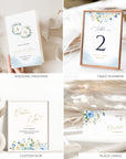 AZZURRA Printable Wedding Stationery Bundle