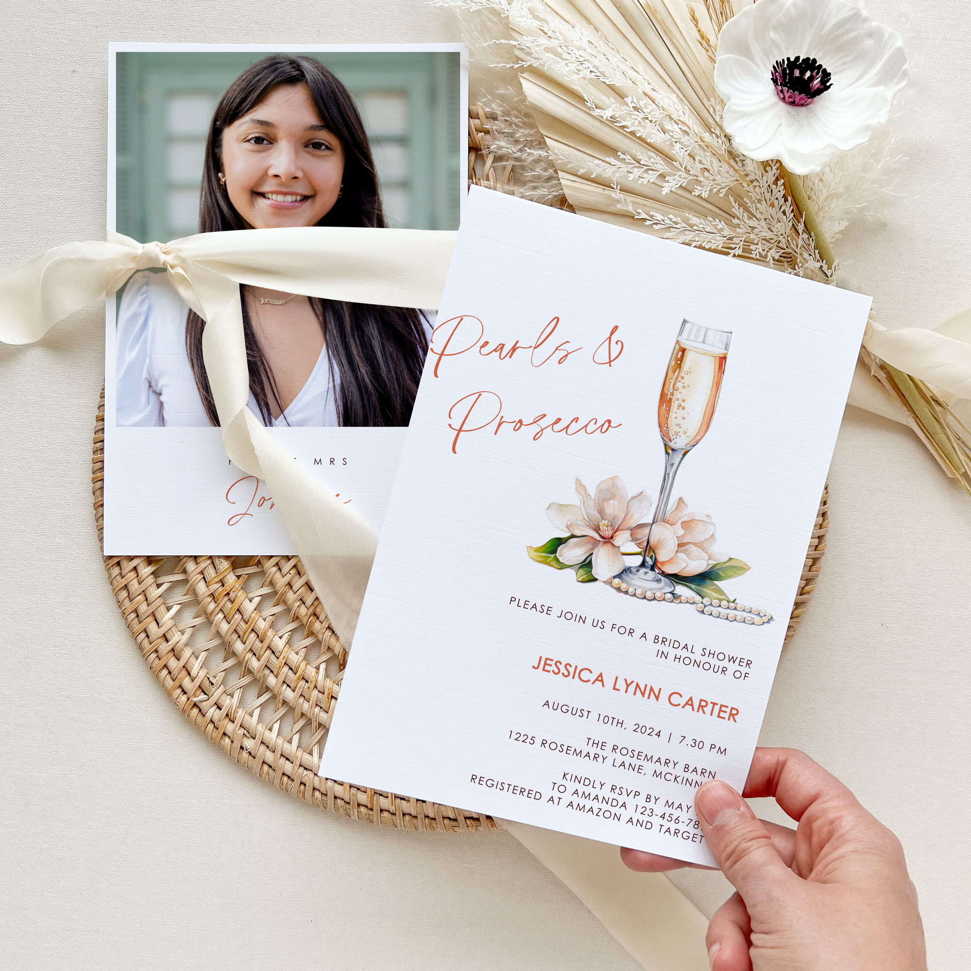 Champagne Brunch Bridal Shower Invitation Template