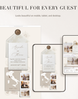SOFIA Destination Wedding Website Canva Template with RSVP