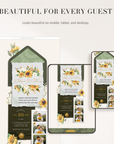 MARISOL Sunflowers Online Digital Wedding Invitation with RSVP