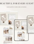 SOFIA Passport-Style Wedding Website Canva Template with RSVP