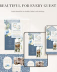 Azzurra Wedding Website Template for Canva with RSVP