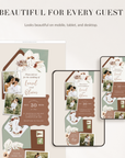 LAUREL Boho Online Digital Wedding Invitation with RSVP
