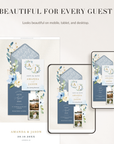 AZZURRA Dusty Blue Online Digital Save the Date