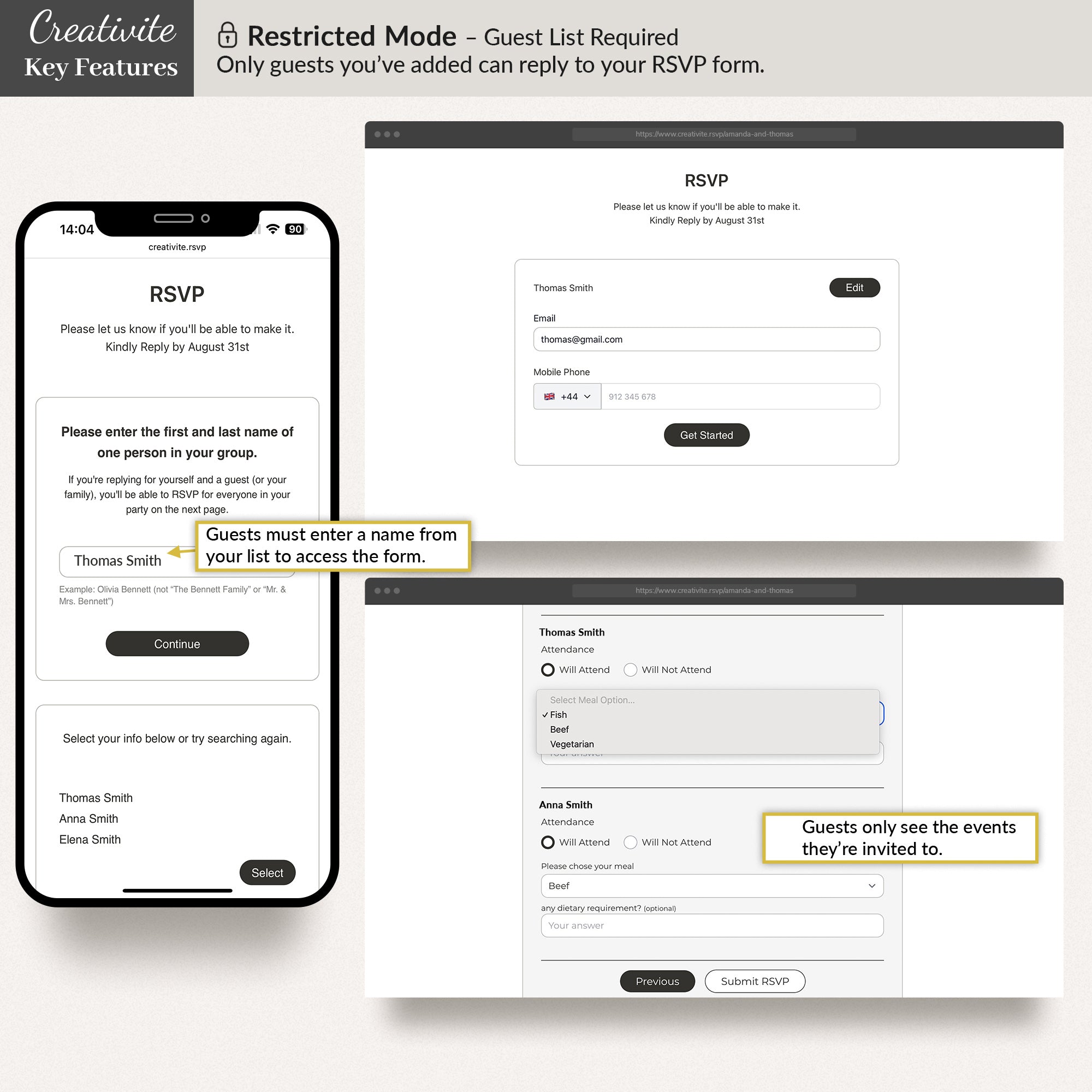 Online Wedding RSVP Page – Collect RSVPs & Track Guests