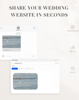 Beach Themed Canva Wedding Website Template with Online RSVP