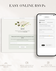 Rustic Online Digital Wedding Invitation with RSVP