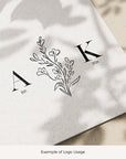 AMELIA Rustic Floral Monogram Logo