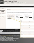 AMBRA Wedding Website Template for Canva with RSVP
