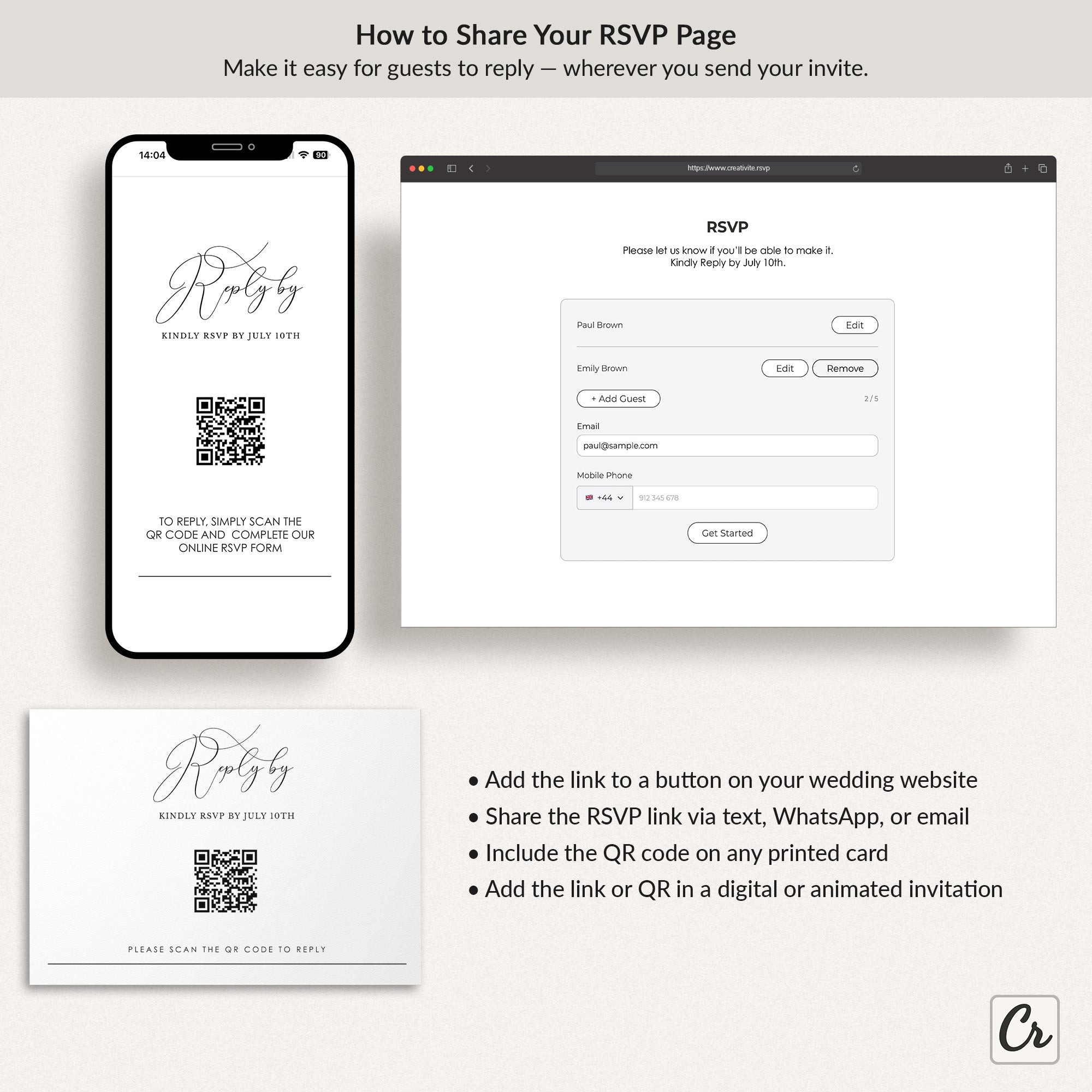 Online Wedding RSVP Page – Collect RSVPs & Track Guests