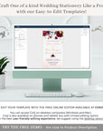 Rossella | Burgundy Electronic Wedding Invitation