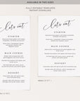 ELLA Wedding Menu Template