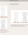 FIORELLA Wedding Fan Program Template