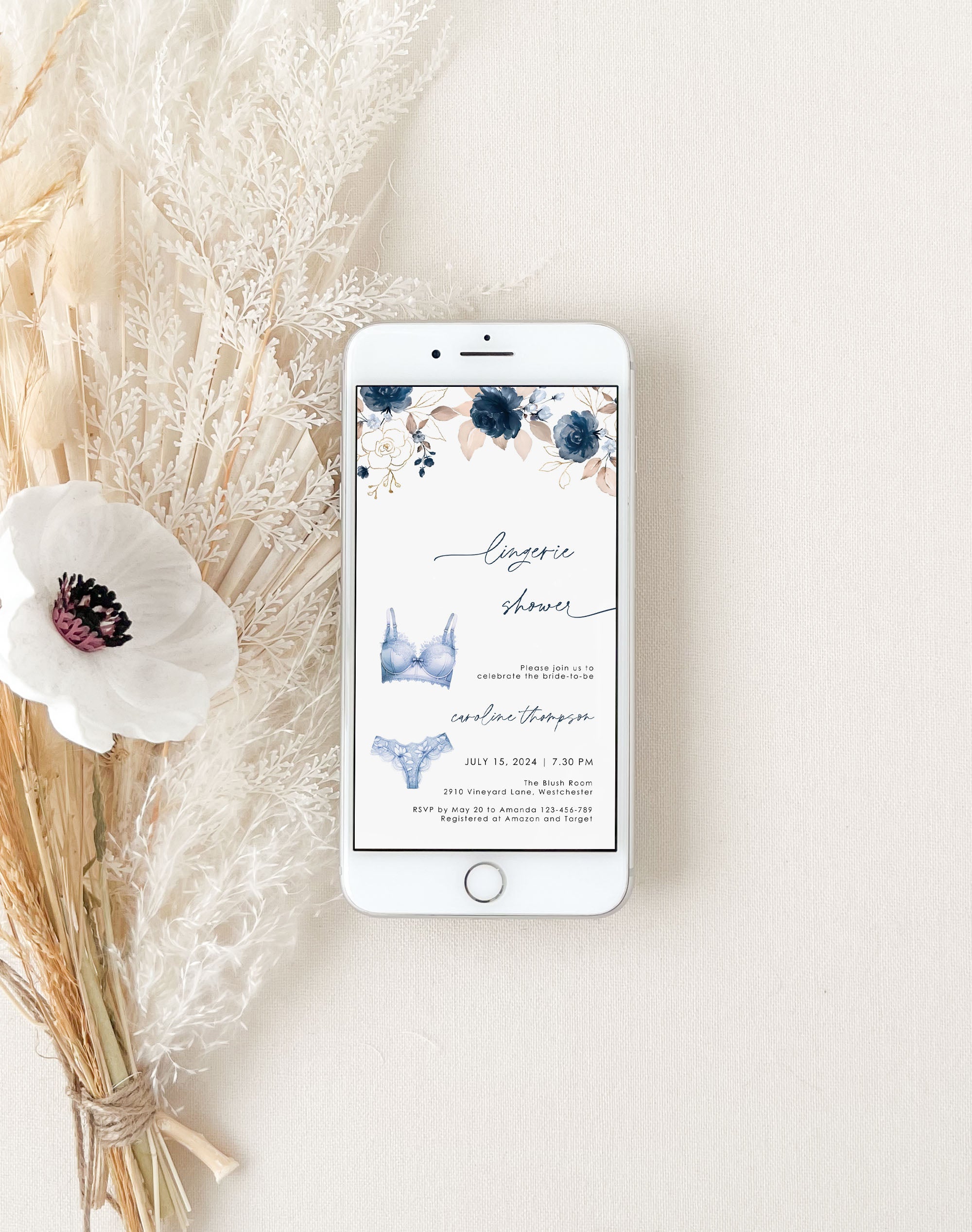 Lingerie Shower Card Evite