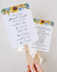 IVY Wedding Fan Program Template