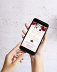 Rossella | Burgundy Electronic Wedding Invitation
