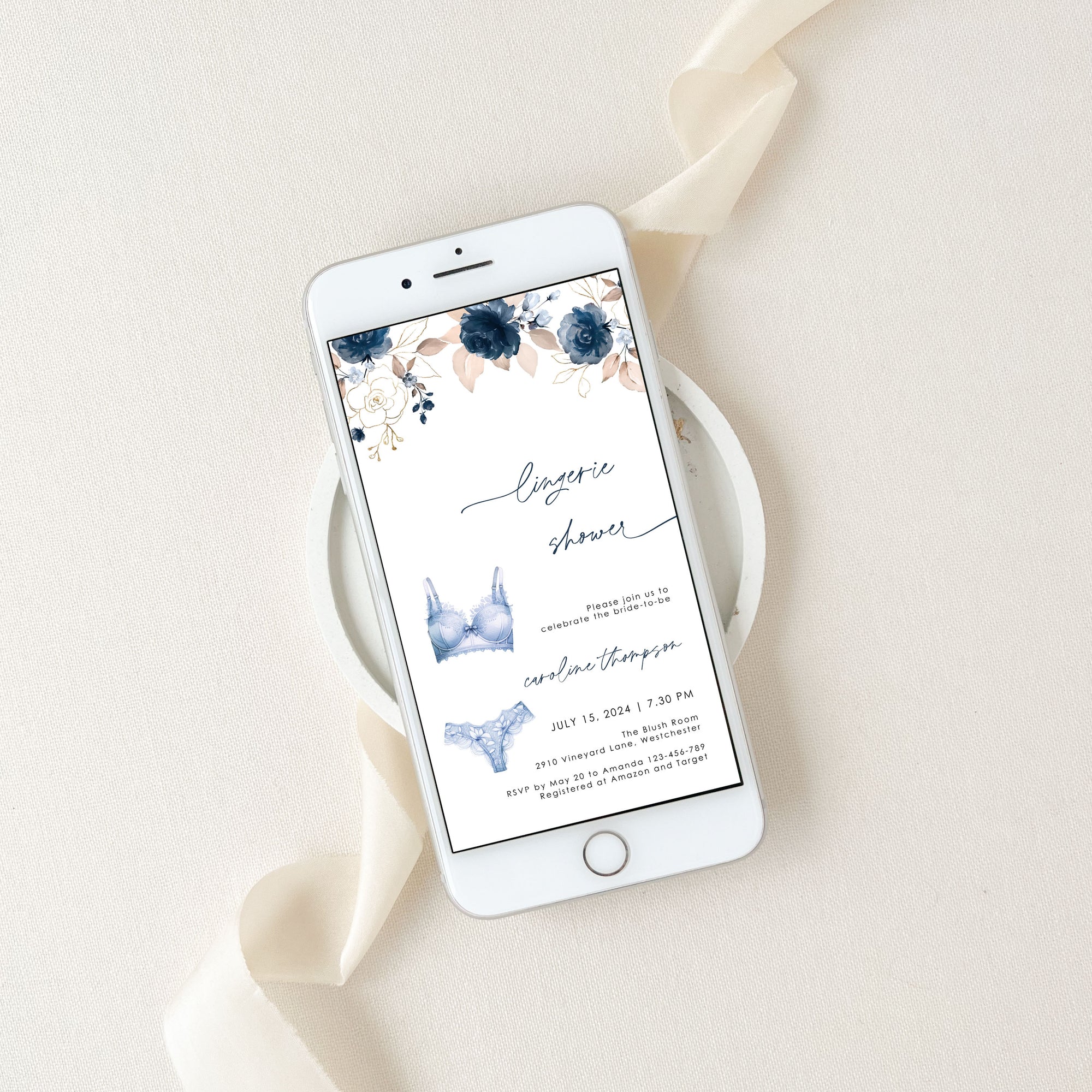 Lingerie Shower Card Evite