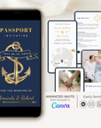 Nautical Passport Wedding Invitation Video Template
