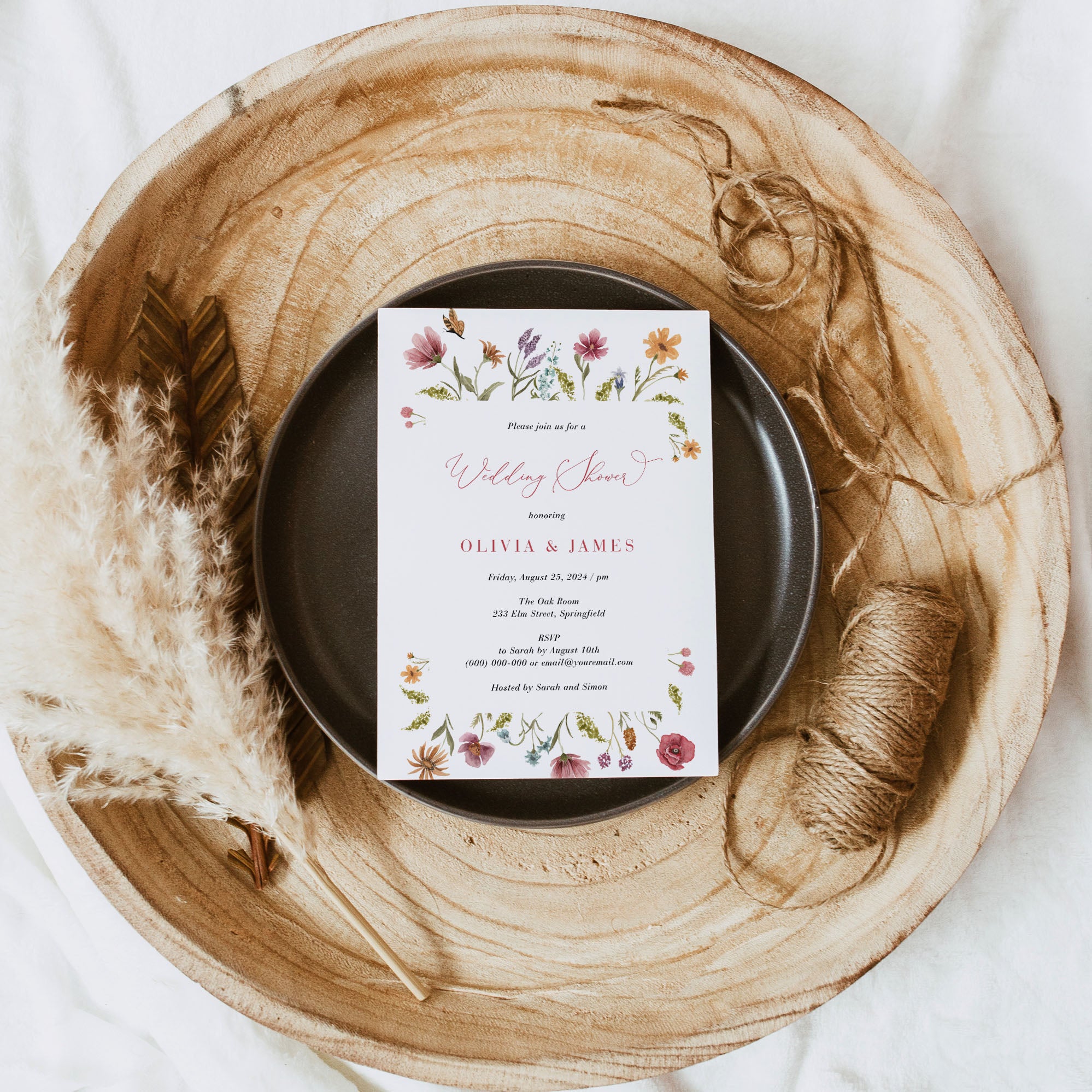 APRIL Couples Wedding Shower Invitation Template