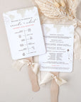 SOFIA Wedding Program Hand Fan Template
