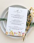 JUNE Wedding Table Menu Cards Template
