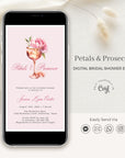 Petals and Prosecco Bridal Shower Invitation