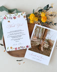 APRIL Floral Wedding Thank You Card Printable