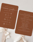 SIENNA Wedding Program Fan Template