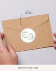 AZZURRA Floral Wedding Logo Template