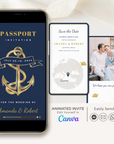 Nautical Passport Save the Date Video Template
