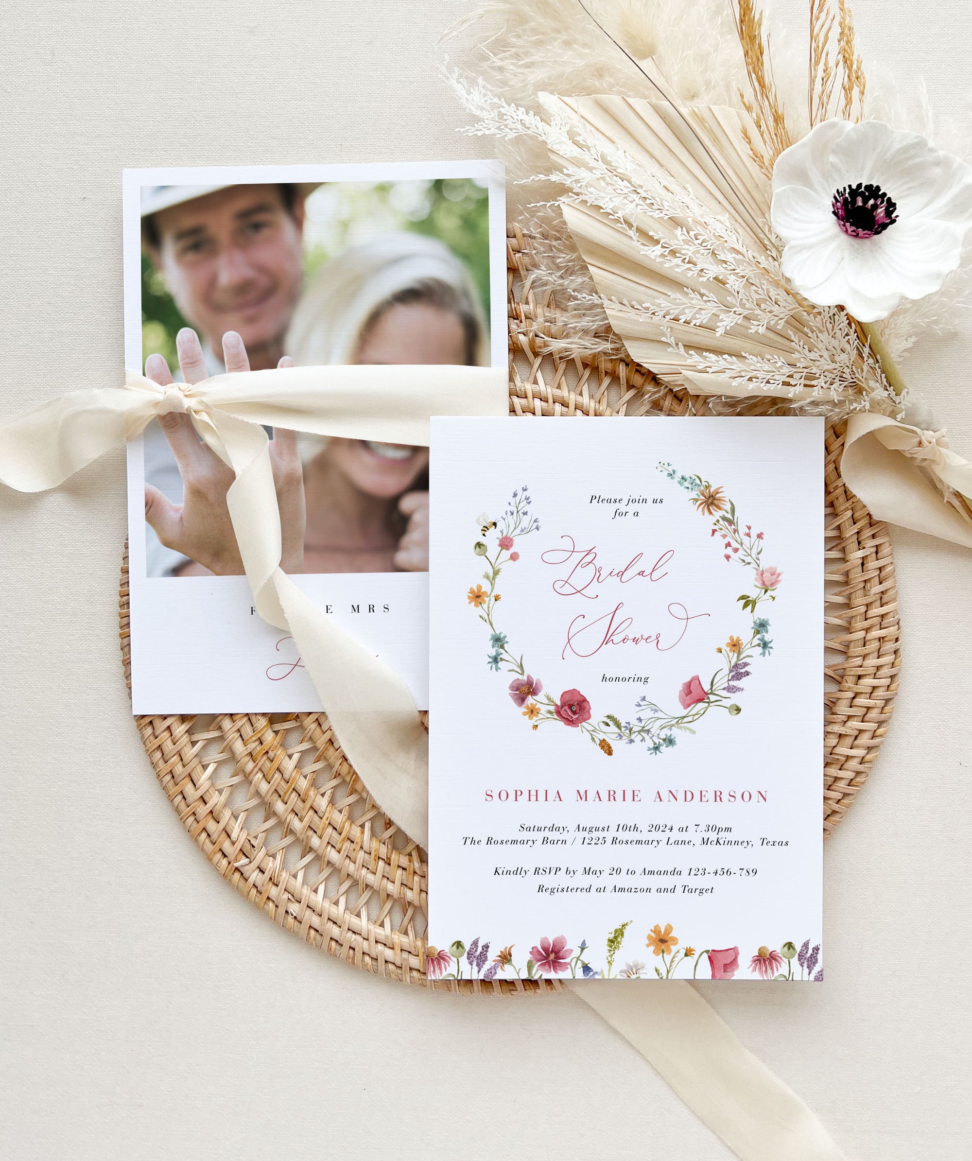 APRIL Bridal Shower Wedding Invitations Template