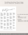 ELLA Printable Wedding Seating Chart Alphabetical