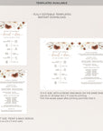 LAUREL Wedding Program Fan Template