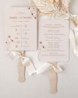 HAZEL Boho Wedding Program Fans Diy