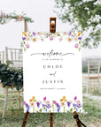 CHLOÉ Floral Wedding Welcome Sign Template