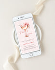 Petals and Prosecco Bridal Shower Card Digital