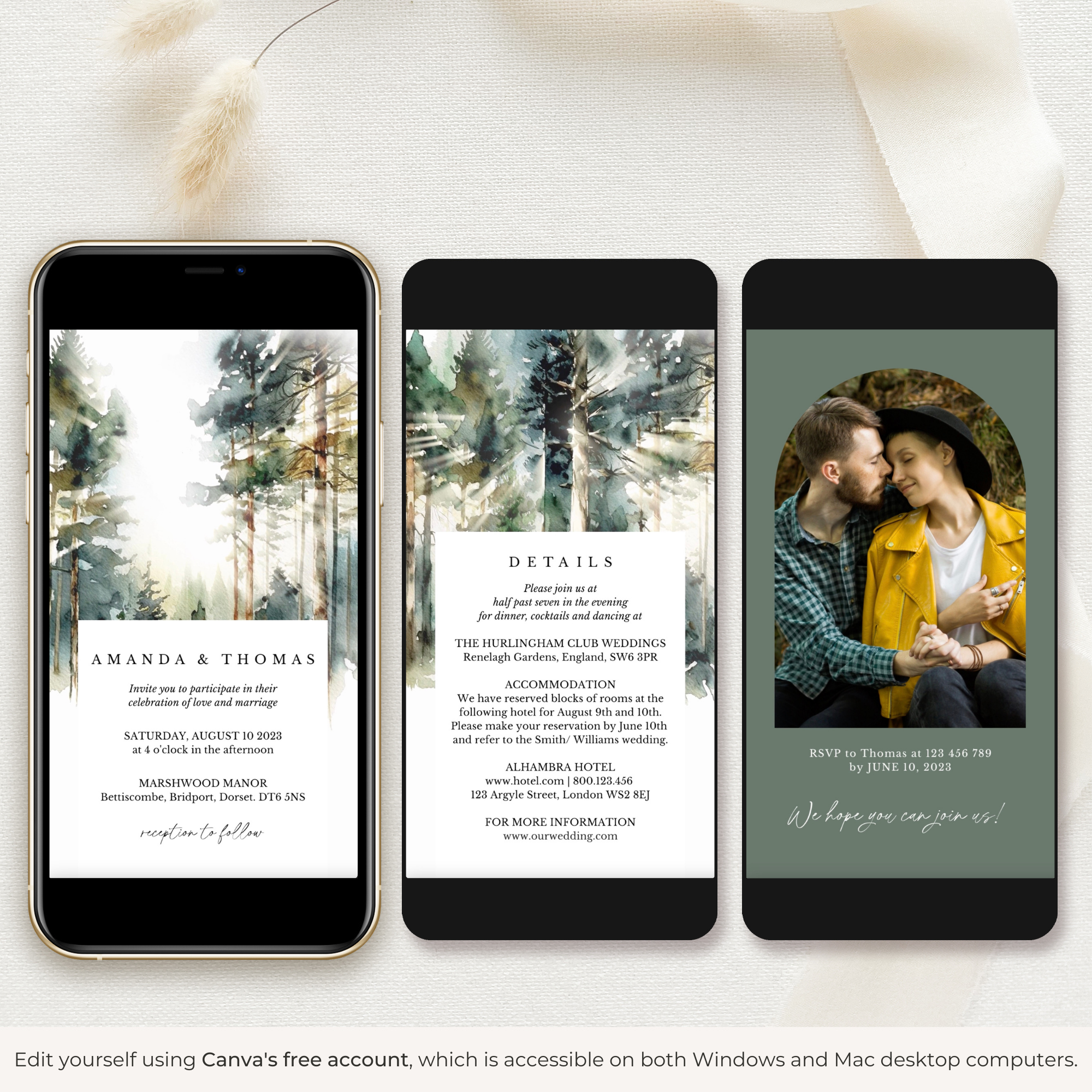 GAIA Forest Wedding Invitation Video Template