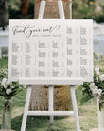 ELLA Printable Alphabetical Seating Chart for Wedding