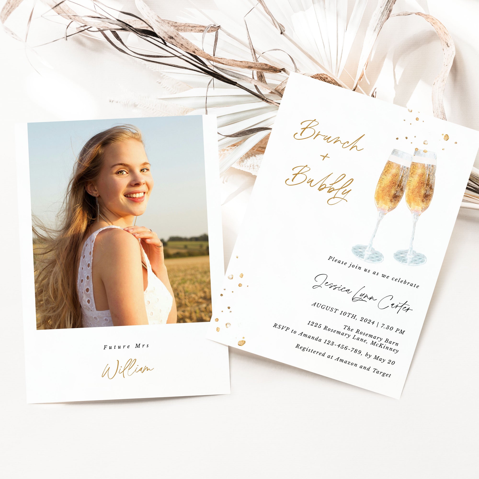 Brunch and Bubbly Invitation Template