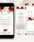 Rosita | Marsala Blush Electronic Wedding Invitation