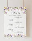 CHLOÉ Floral Wedding Order of Event Sign Printable