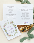 CHLOÉ Floral Wedding Program Template