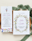 CHLOÉ Floral Wedding Program Template
