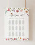 APRIL Printable Wedding Seating Chart Template